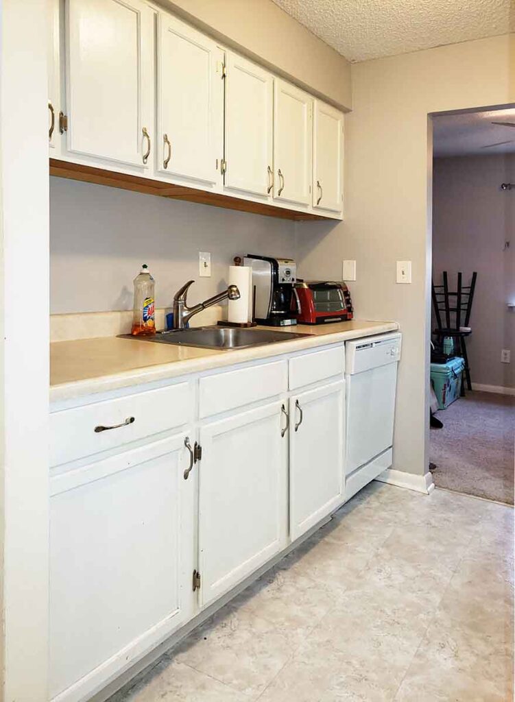 Kitchen From Dining Area with Dishwasher